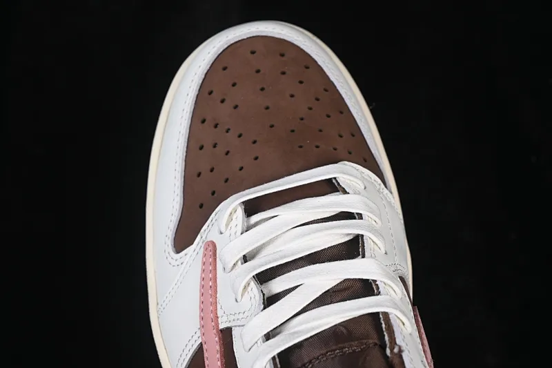 All categories Air Jordan Jordan series basketball shoes Air Jordan 1 Low ZG version Travis Scott x Air Jordan 1 Low OG AJ1 Joe 1 undercut low top full head layer DZ4137-206